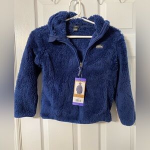 Eddie Bauer Navy Fleece Kids Hoodie XS 5/6